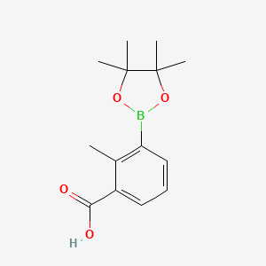 molecular formula C14H19BO4 B1612781 2-Methyl-3-(4,4,5,5-tetramethyl-1,3,2-dioxaborolan-2-yl)benzoic acid CAS No. 882678-82-2