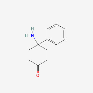 molecular formula C12H15NO B1612797 4-Amino-4-phenylcyclohexan-1-one CAS No. 95261-39-5