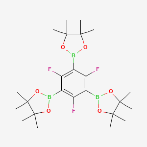 molecular formula C24H36B3F3O6 B1612801 2,2',2''-(2,4,6-Trifluorobenzene-1,3,5-triyl)tris(4,4,5,5-tetramethyl-1,3,2-dioxaborolane) CAS No. 408492-24-0