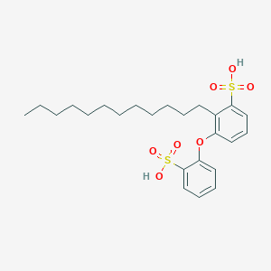 molecular formula C24H34O7S2 B1612805 Disodium dodecyl(sulphonatophenoxy)benzenesulphonate CAS No. 28519-02-0