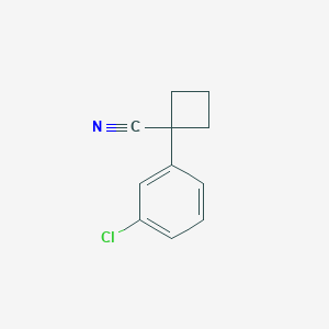 molecular formula C11H10ClN B1612817 1-(3-Chlorophenyl)cyclobutanecarbonitrile CAS No. 28049-60-7