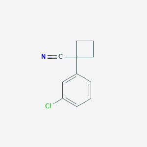 molecular formula C11H10ClN B1612817 1-(3-Chlorophenyl)cyclobutane-1-carbonitrile CAS No. 28049-60-7