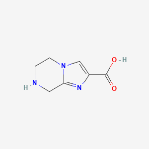 molecular formula C7H9N3O2 B1612822 5,6,7,8-四氢咪唑并[1,2-a]哒嗪-2-羧酸 CAS No. 885281-33-4