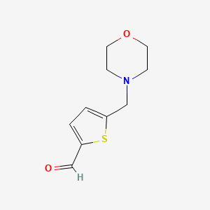 molecular formula C10H13NO2S B1612827 5-(Morpholinomethyl)thiophene-2-carbaldehyde CAS No. 893744-01-9
