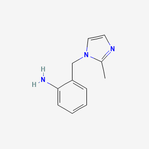 molecular formula C11H13N3 B1612830 2-((2-Methyl-1H-imidazol-1-yl)methyl)aniline CAS No. 915922-95-1