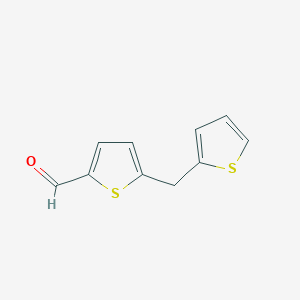 molecular formula C10H8OS2 B1612835 5-[(Thiophen-2-yl)methyl]thiophene-2-carbaldehyde CAS No. 35250-77-2