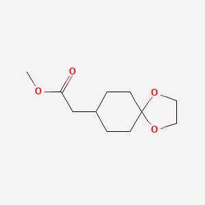 molecular formula C11H18O4 B1612837 Methyl 2-(1,4-dioxaspiro[4.5]decan-8-yl)acetate CAS No. 317338-46-8