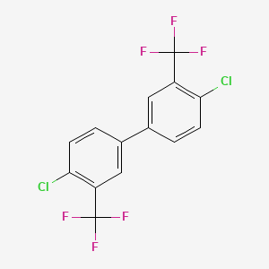 molecular formula C14H6Cl2F6 B1612839 4,4'-Dichloro-3,3'-bis(trifluoromethyl)-1,1'-biphenyl CAS No. 372956-43-9