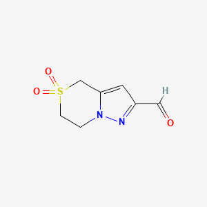 molecular formula C7H8N2O3S B1612840 6,7-Dihydro-4H-pyrazolo[5,1-c][1,4]thiazine-2-carbaldehyde 5,5-dioxide CAS No. 623565-07-1
