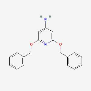 molecular formula C19H18N2O2 B1612854 2,6-Bis(benzyloxy)pyridin-4-amine CAS No. 23827-19-2