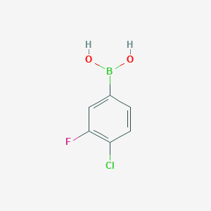 molecular formula C6H5BClFO2 B161286 4-Chloro-3-fluorophenylboronic Acid CAS No. 137504-86-0