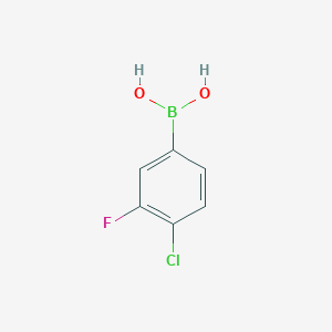 molecular formula C6H5BClFO2 B161286 4-Chloro-3-fluorophenylboronic acid CAS No. 137504-86-0