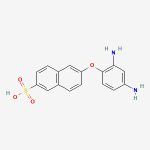 molecular formula C16H14N2O4S B1612872 6-(2,4-Diaminophenoxy)-2-naphthalenesulfonic acid CAS No. 6357-92-2
