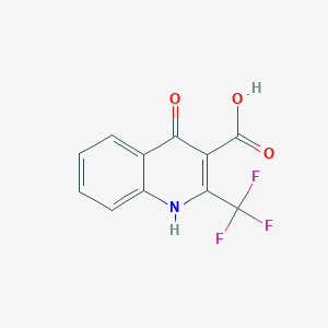 molecular formula C11H6F3NO3 B1612876 4-Hydroxy-2-(trifluoromethyl)quinoline-3-carboxylic acid CAS No. 75999-60-9