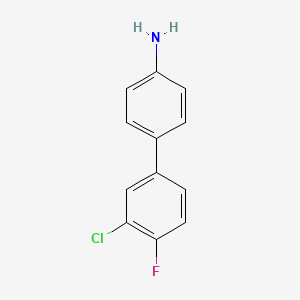 molecular formula C12H9ClFN B1612880 4-(3-Chloro-4-fluorophenyl)aniline CAS No. 405058-02-8