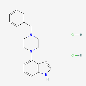 molecular formula C19H23Cl2N3 B1612884 4-(4-benzylpiperazin-1-yl)-1H-indole;dihydrochloride CAS No. 309755-88-2
