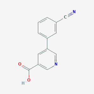 molecular formula C13H8N2O2 B1612892 5-(3-Cyanophenyl)nicotinic acid CAS No. 893740-73-3