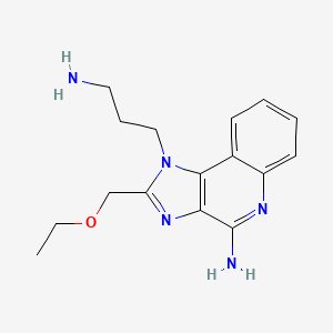 molecular formula C16H21N5O B1612898 1-(3-Aminopropyl)-2-(ethoxymethyl)-1H-imidazo[4,5-c]quinolin-4-amine CAS No. 823809-16-1