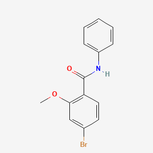 molecular formula C14H12BrNO2 B1612899 4-溴-2-甲氧基-N-苯基苯甲酰胺 CAS No. 330793-39-0