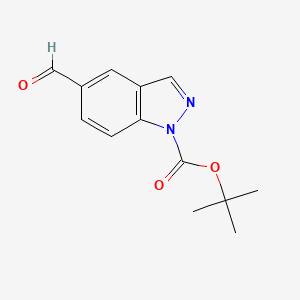 molecular formula C13H14N2O3 B1612908 tert-Butyl 5-formyl-1H-indazole-1-carboxylate CAS No. 635713-71-2