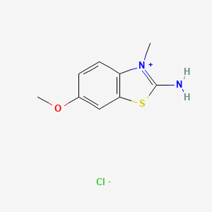 molecular formula C9H11ClN2OS B1612910 3-Methyl-6-methoxy-2-aminobenzothiazolium chloride CAS No. 322012-65-7