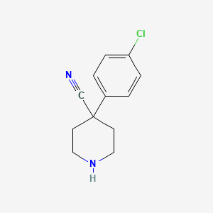 molecular formula C12H13ClN2 B1612917 4-(4-Chlorophenyl)piperidine-4-carbonitrile CAS No. 91721-16-3