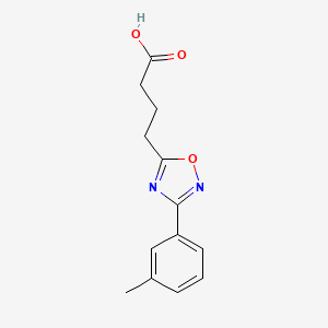 molecular formula C13H14N2O3 B1612919 4-[3-(3-Methylphenyl)-1,2,4-oxadiazol-5-YL]butanoic acid CAS No. 915921-78-7