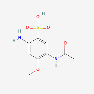 molecular formula C9H12N2O5S B1612929 2-Amino-4-methoxy-5-acetamidobenzenesulfonic acid CAS No. 6535-68-8