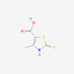 molecular formula C5H5NO2S2 B1612952 4-Methyl-2-thioxo-2,3-dihydrothiazole-5-carboxylic acid CAS No. 57658-34-1