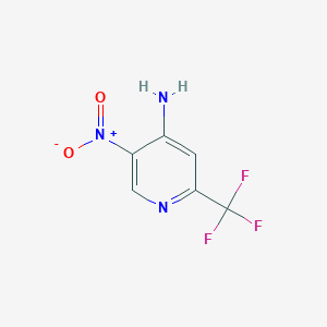 molecular formula C6H4F3N3O2 B1612955 5-Nitro-2-(trifluoromethyl)pyridin-4-amine CAS No. 438564-36-4