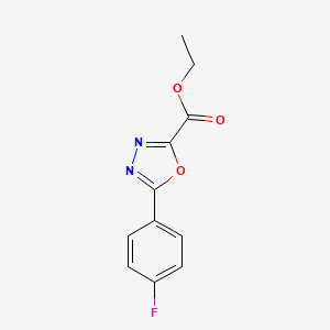 molecular formula C11H9FN2O3 B1612958 Ethyl 5-(4-fluorophenyl)-1,3,4-oxadiazole-2-carboxylate CAS No. 950259-82-2
