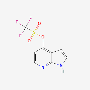 molecular formula C8H5F3N2O3S B1612959 1H-Pyrrolo[2,3-b]pyridin-4-yl trifluoromethanesulfonate CAS No. 479552-94-8