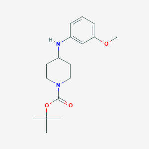 molecular formula C17H26N2O3 B1612960 叔丁基 4-(3-甲氧基苯胺基)哌啶-1-羧酸酯 CAS No. 501673-68-3