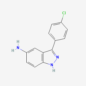 molecular formula C13H10ClN3 B1612961 3-(4-chlorophenyl)-1H-indazol-5-amine CAS No. 1181335-70-5