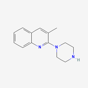 molecular formula C14H17N3 B1612965 3-甲基-2-(哌嗪-1-基)喹啉 CAS No. 348133-74-4