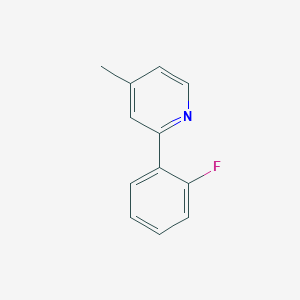 molecular formula C12H10FN B1612972 2-(2-Fluorophenyl)-4-methylpyridine CAS No. 886444-12-8