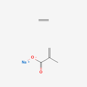 molecular formula C6H9NaO2 B1612982 2-Propenoic acid, 2-methyl-, polymer with ethene, sodium salt CAS No. 25608-26-8