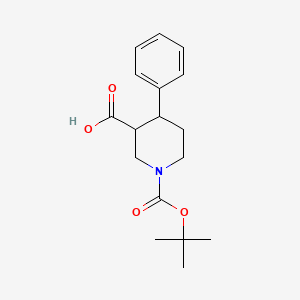 molecular formula C17H23NO4 B1612992 1-(Tert-butoxycarbonyl)-4-phenylpiperidine-3-carboxylic acid CAS No. 221141-79-3