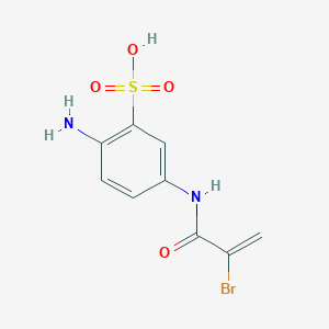 B1613008 2-Amino-5-[(2-bromoacryloyl)amino]benzene-1-sulfonic acid CAS No. 42486-84-0