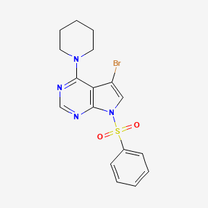 5-Bromo-7-(phenylsulfonyl)-4-(piperidin-1-yl)-7H-pyrrolo[2,3-d]pyrimidine