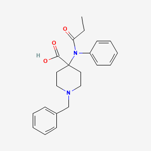 molecular formula C22H26N2O3 B1613022 1-Benzyl-4-(phenyl-propionyl-amino)-4-carboxy-piperidine CAS No. 256507-84-3