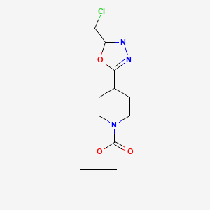 molecular formula C13H20ClN3O3 B1613029 tert-Butyl 4-(5-(chloromethyl)-1,3,4-oxadiazol-2-yl)piperidine-1-carboxylate CAS No. 685828-39-1