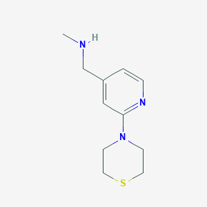 molecular formula C11H17N3S B1613044 N-methyl-1-(2-thiomorpholin-4-ylpyridin-4-yl)methanamine CAS No. 906352-66-7