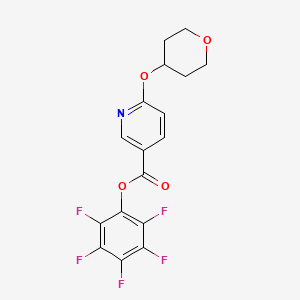 molecular formula C17H12F5NO4 B1613047 Pentafluorophenyl 6-(tetrahydropyran-4-yloxy)nicotinate CAS No. 910036-96-3