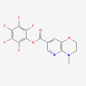 molecular formula C15H9F5N2O3 B1613048 Pentafluorophenyl 4-methyl-3,4-dihydro-2H-pyrido[3,2-b][1,4]oxazine-7-carboxylate CAS No. 921938-83-2