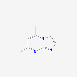 molecular formula C8H9N3 B161305 5,7-Dimethylimidazo[1,2-a]pyrimidine CAS No. 1990-93-8