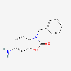molecular formula C14H12N2O2 B1613052 6-amino-3-benzylbenzo[d]oxazol-2(3H)-one CAS No. 1017199-00-6