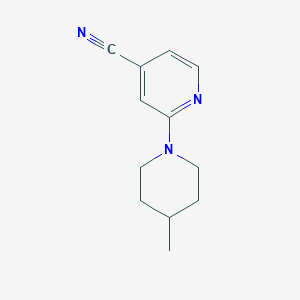 molecular formula C12H15N3 B1613053 2-(4-Methylpiperidin-1-yl)isonicotinonitrile CAS No. 1016839-37-4