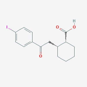 molecular formula C15H17IO3 B1613061 顺式-2-[2-(4-碘苯基)-2-氧代乙基]环己烷-1-羧酸 CAS No. 736136-49-5
