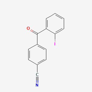 molecular formula C14H8INO B1613063 4-Cyano-2'-iodobenzophenone CAS No. 890098-63-2